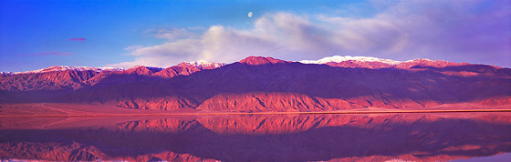 Panoramic Landscape Photography Perfect Reflections at Salt Creek, Death Valley